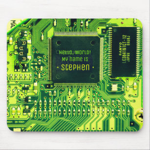 Green PCB board, electronic parts printed circuit Mouse Pad