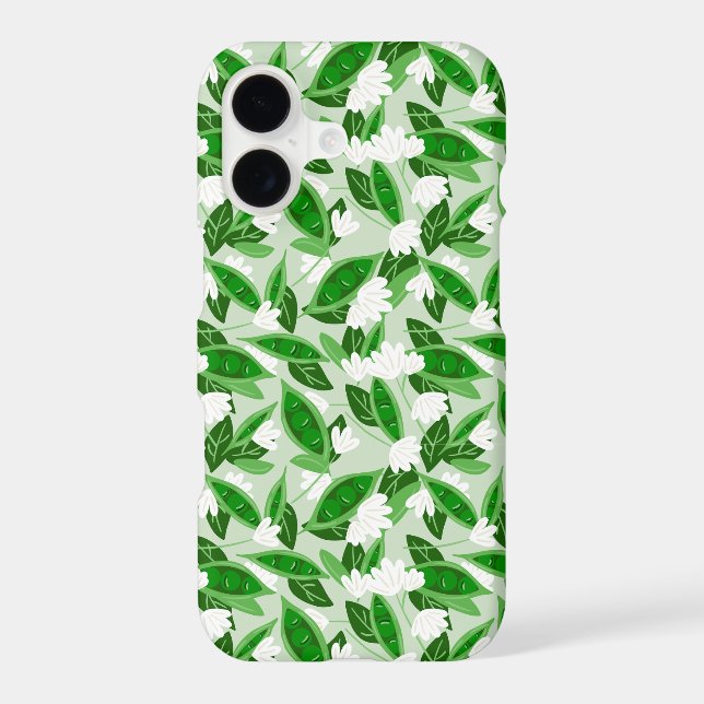 Green Pea Pod White Flower Blossom Garden (Back)