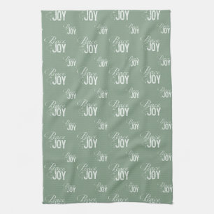 Green Peace and Joy Kitchen Towel