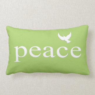 Green Peace Quote Lumbar Pillow
