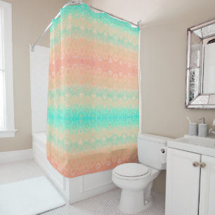 Green, Peach, Melon and Coral Geometric