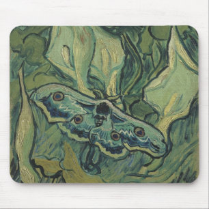 Green Peacock (Emperor) Moth by Vincent van Gogh Mouse Pad