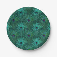 Green peacock feather pattern from bird peacock