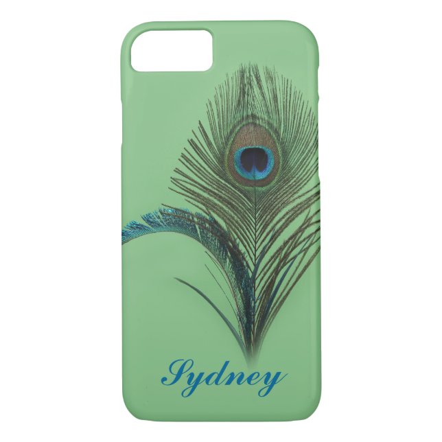 Green Peacock iPhone 7 Case (Back)