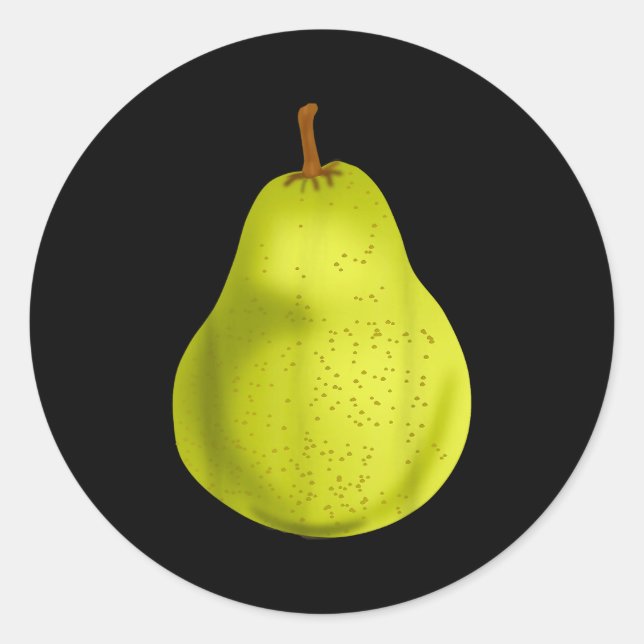 Green Pear Funny Fruit Costume  Classic Round Sticker (Front)