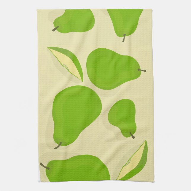 Green Pear Kitchen Towel (Vertical)