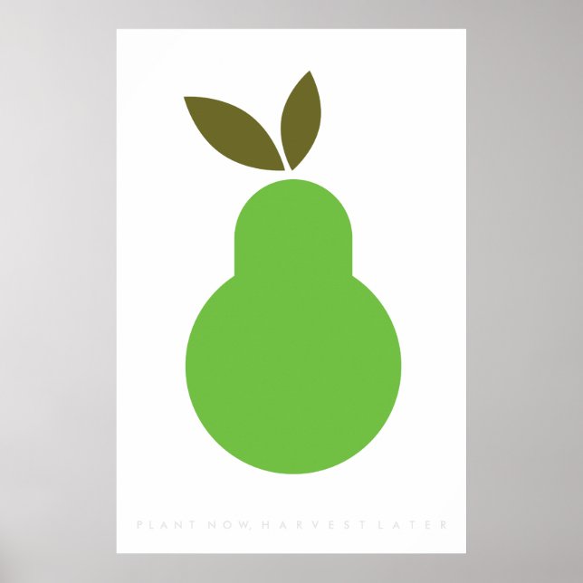 Green Pear Retro Poster 60's 70's (Devant)