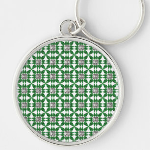 Green Pear shaped Diamond Pattern Keychain
