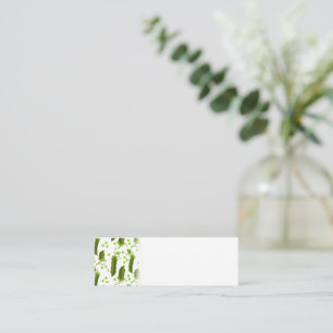 Green Peas Plants Leaves Round Vegetable Foods Mini Business Card