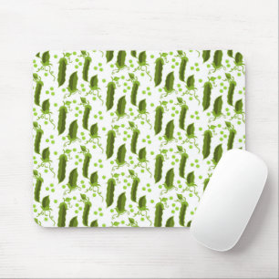 Green Peas Plants Leaves Round Vegetable Foods Mouse Pad