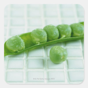 Green Peas Square Sticker