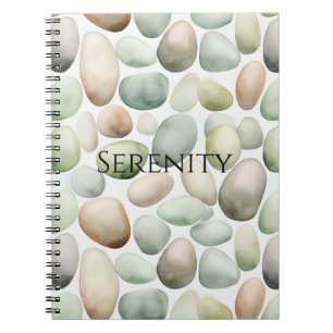 Green Pebbles Stones Rocks Serenity Notebook