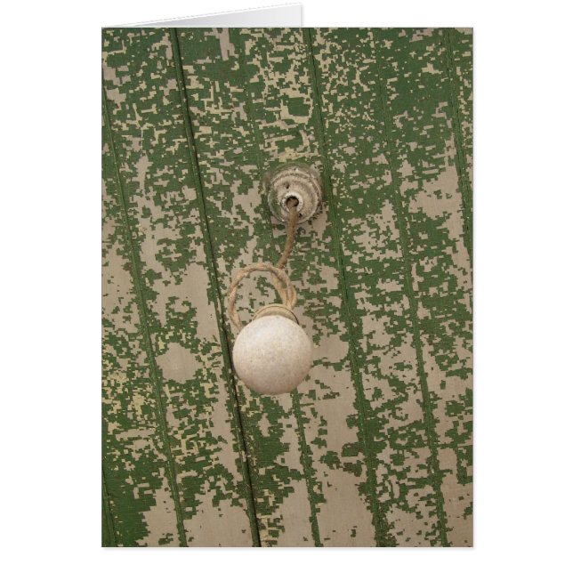 Green Peeling Paint and Old Light Bulb (Front)