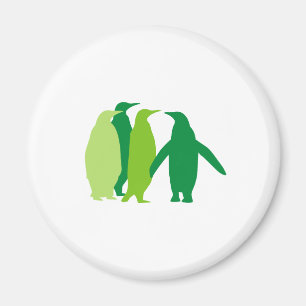 Green Penguins Magnet