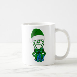 Green Peppermint Candy Cane Coffee Mug