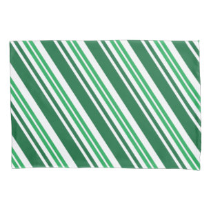 Green Peppermint Stripe Pillowcase