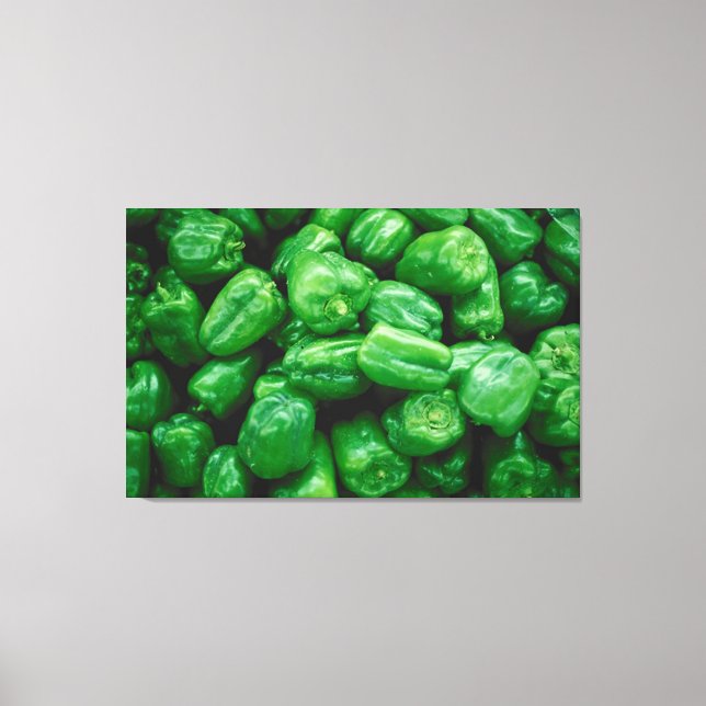 Green Peppers Canvas Print (Front)