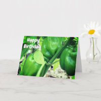 Green Peppers On Vine Nature Birthday