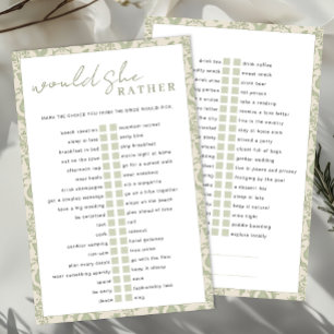 Green Perfect Pear Bridal Shower Would She Rather