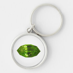 Green Peridot Gemstone Keychain