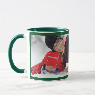 Green Personalize Photo Template Gift Coffee Mug