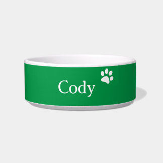 Green | Personalized Cat Dish