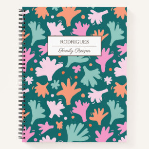 Green Personalized Family Recipe Notebook