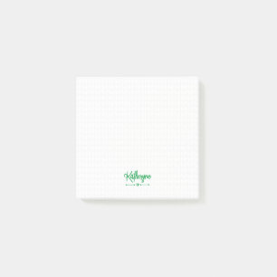 Green Personalized Knit Stitch Post-it Notes