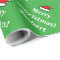 Green personalized Merry Christmas wrapping paper