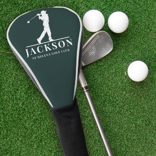 Green Personalized Monogram Golf Swing Head Cover