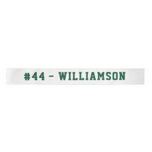 Green Personalized Name and Number Homecoming Satin Ribbon