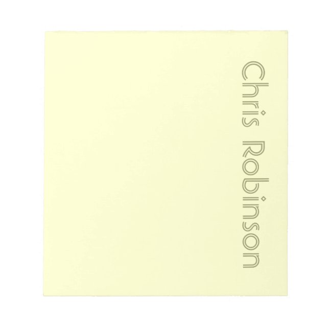 Green Personalized Notepad (Front)