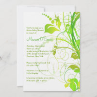 Green Persuasion Baby Shower Invitation
