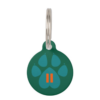 Green Pet Tag with the PAWS for Community icon 