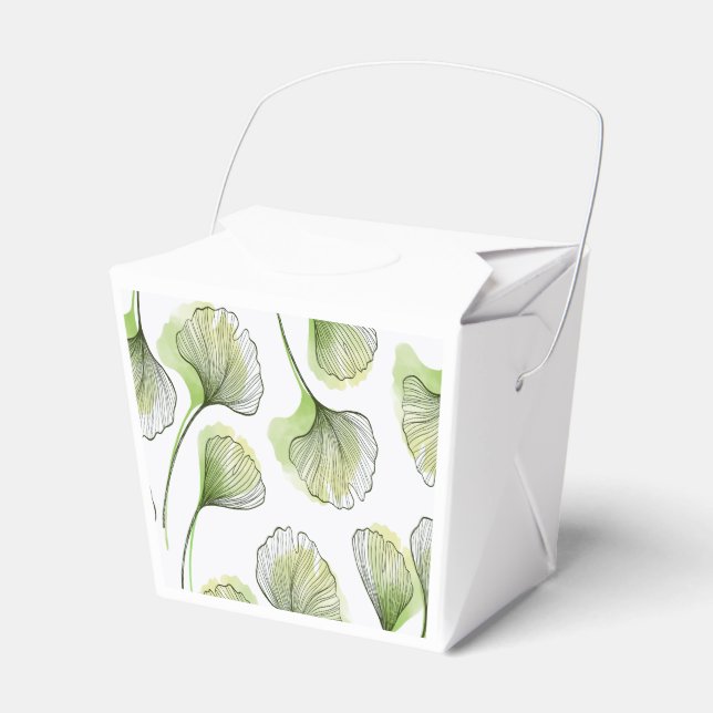 Green petals favor box (Front Side)