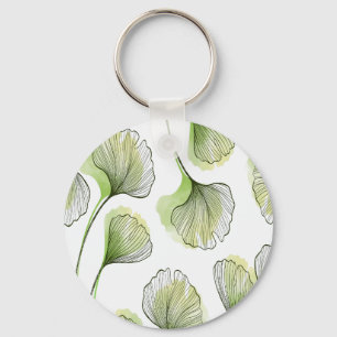 Green petals keychain