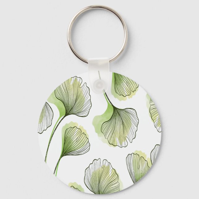 Green petals keychain (Front)
