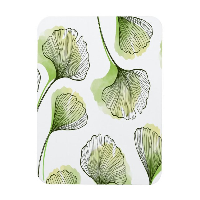 Green petals magnet (Vertical)
