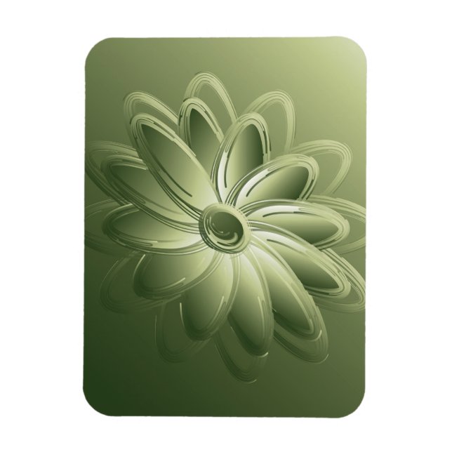 green petals magnet (Vertical)