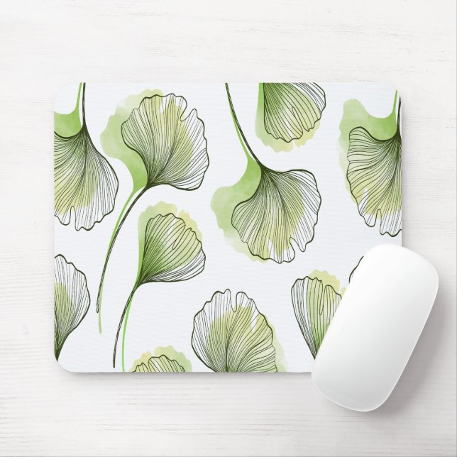 Green petals mouse pad (With Mouse)