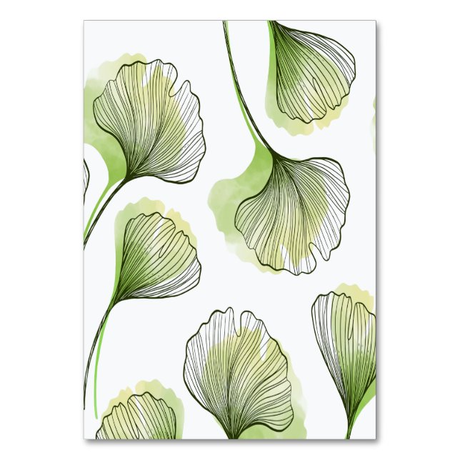 Green petals table number (Front)