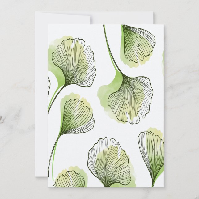 Green petals thank you card (Front)