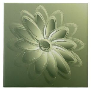 green petals tile