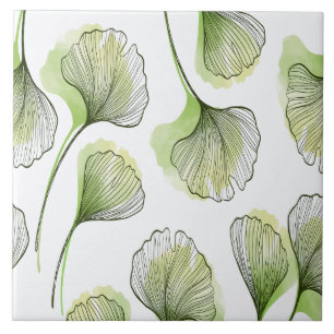 Green petals tile