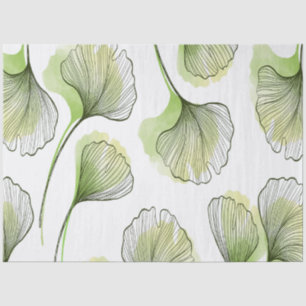 Green petals tissue paper