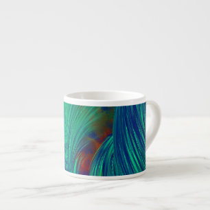 Green Phoenix Feathers Espresso Cup