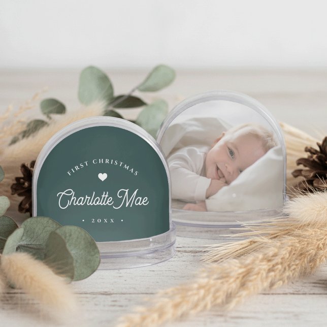 Green | Photo de bébé de Noël simple et doux (Créateur téléchargé)