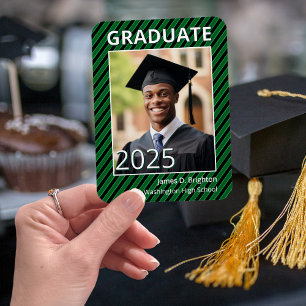 Green Photo Graduation Magnet