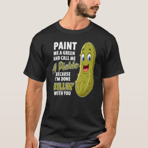 Green Pickle Dillin Joke Pun Vegetarian Cucumber T-Shirt