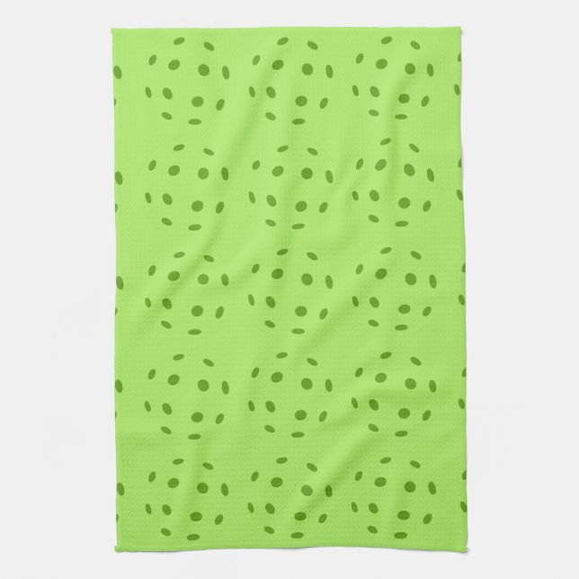 Green Pickleball Kitchen Towel (Vertical)